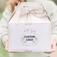 Boîtes personnalisées pour dragées, bonbons et biscuits, emballage pour gâteaux de mariage et cupcakes, boîte à poignée