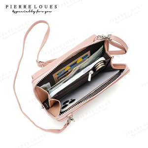 Pochette transparente pour téléphone Pierre Loues, rose, avec fermeture éclair, sac bandoulière pour femme, usage quotidien - Product Image 2
