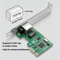 Tarjeta de Red Inalámbrica Gigabit PCI Express de 1000Mbps con Chip RTL8111C, Plug and Play para PC de Escritorio, LAN Cableada