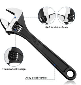 Chuyên Nghiệp 12-Inch Có Thể Điều Chỉnh Cờ Lê Với Inch Quy Mô Màu Đen Phosphate Kết Thúc Cho Tự Làm OEM Tùy Biến Hỗ Trợ - Product Image 2