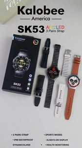 新款 SK53 不锈钢 IPS 显示屏智能手表通话运动跨境心率监测器批发 - Product Image 5