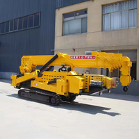 Grue araignée mobile diesel la plus vendue, capacité de levage de 12 tonnes, télécommande, chenilles, hauteur de levage personnalisée de 24,5 m