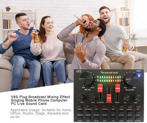 การ์ดเสียง GAX-V8S ขายส่ง รุ่น V8 USB พร้อมอินเทอร์เฟซมิกเซอร์เสียง บอร์ดเสียง เปลี่ยนเสียง สำหรับเล่นเกมพีซีและบันทึกเสียง - Product Image 5