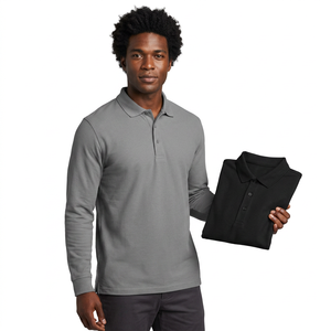 Camisa de Manga Larga con Estampado Antiarrugas 100% Algodón de Alta Calidad, Estilo Rugby, Diseño con Volantes, Casual Elegante para Hombre - Product Image 5