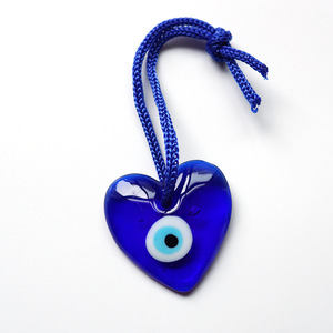 Kingcome Blue Devil's Eyes Herzförmige Anhänger Halsketten Türkisch Griechisch Ornament Zubehör Evil Angel Eye Halskette - Product Image 4