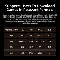 Console de jeu vidéo Android ANBERNIC RG Slide avec écran LTPS In-Cell de 4,7 pouces, multi-touch, mémoire 128 Go, compatible PS2