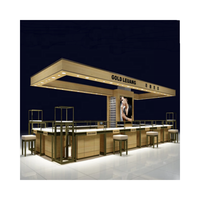 Cosmétique Led Verrouillable Aluminium Circulaire Bois Optique Cabinet Vitrine Bijoux Comptoir Stands Tiroirs LED Bande Lumineuse