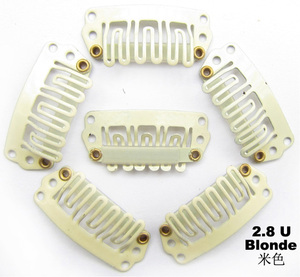 1000 Pezzi <span class=keywords><strong>Clip</strong></span> per Parrucche in Silicone da 28mm Biondo/Marrone/Nero, <span class=keywords><strong>Clip</strong></span> Metalliche a 6 Denti a Forma di U per Realizzazione Parrucche - Product Image 6