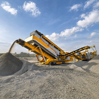 Installation mobile de criblage sur chenilles, 320 TPH pour le criblage du sol de surface, facile à utiliser
