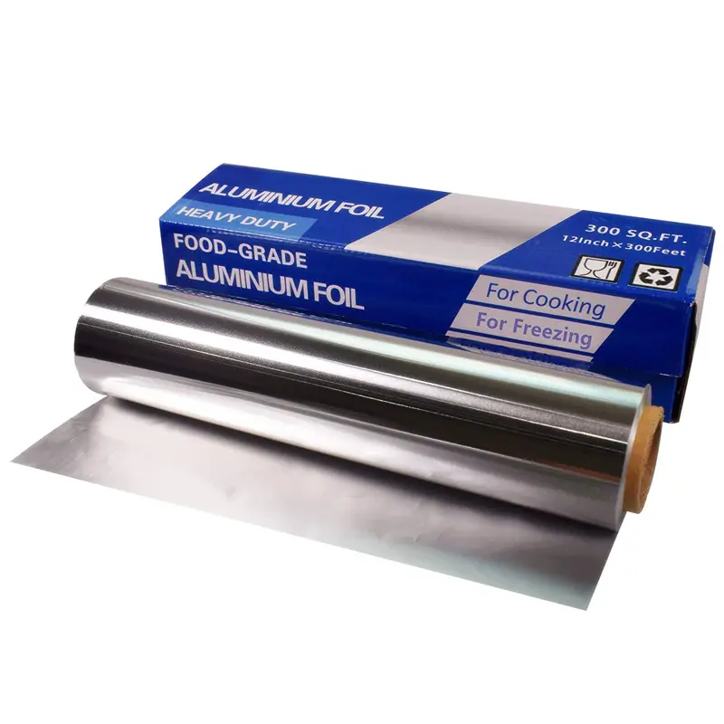 Aangepaste Heavy Duty Aluminiumfolie Roll Papier Jumbobroodje Aluminiumfolie Voedsel Met Afdrukken Een Kleine Rol Van Aluminiumfolie