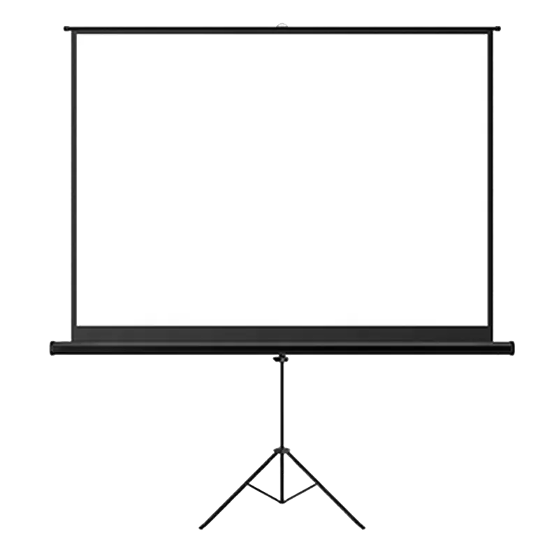 पोर्टेबल 16:9/1:1/ 4:3 प्रोजेक्शन स्क्रीन 60-120 इंच के लिए मैट सफेद HD तिपाई फ्रेम प्रोजेक्टर स्क्रीन घर फिल्मों