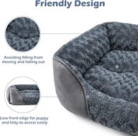 Grand lit pour chien pour chiens de grande/moyenne/petite taille, rectangulaire, lavable, orthopédique, doux, portable, toutes saisons, lit pour chiot, durable, antidérapant