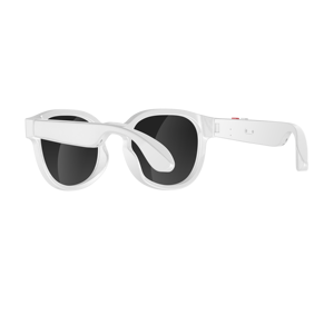 Smart <b>Glasses</b> With Dual <b>Camera</b> Touch Control Plastic Titanium Frame White Color Phone Call Function G1 - Product Image 3