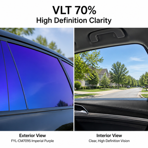 Film teinté caméléon FYL pour vitres, effet arc-en-ciel, pour vitres latérales et arrière, VLT5-50% IRR65%+ Réjection de chaleur UV99% UV - Product Image 4