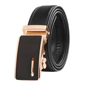 Business Style OEM Brand Genuine Leather belts Automatic Ratchet Buckle Cow Hide Leather Men Belts for Office