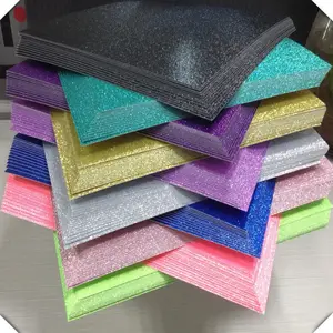 Vendita all'ingrosso 300g cartoncino bianco di alta qualità 12 "* 12" carta glitterata multi colori per fai da te fatto a mano