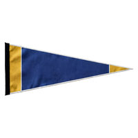 Drapeau triangulaire portable en feutre non tissé, personnalisable (logo, couleur, taille), motif ballon de basket 12 x 30