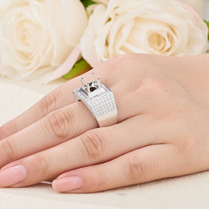 ขายร้อนทองคำขาว18K 2-3กะรัตเพชรธรรมชาติออกแบบกึ่งมีค่าสำหรับการหมั้น - Product Image 2