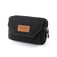 Tas Pinggang Pria Outdoor Grosir, Tas Selempang Kanvas untuk Ponsel, Tas Gantung Olahraga, Dompet Outdoor, Dompet Koin, Tas Messenger Mini untuk Pria