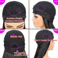 Pas encore d'avis Perruque bandeau vague d'eau cheveux humains sans colle demi perruque avec bandeau brésilien Yaki bandeau perruques pour femmes noires