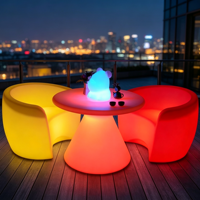 Fauteuil LED RVB rechargeable à changement de couleur, étanche et anti-jaunissement, pour terrasse, jardin, événements et mariages