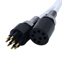Conector Subacuático de Alta Corriente YingDiGe, Resistente al Agua de Alta Profundidad, Cable Macho de 6 Pines, Estándar IP68, Latón con Baño de Oro, Aleación de Titanio
