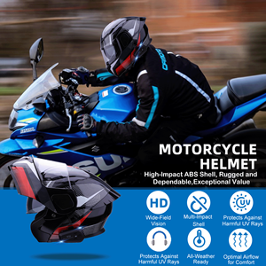 Casco Moto Modulare Flip-up DOT 2025 di Alta Qualità con Bluetooth per Corse Motociclistiche - Product Image 4