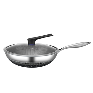 <span class=keywords><strong>Wok</strong></span>-grande poêle à frire triple couches, en acier inoxydable, 30, 32, 34cm, large, 304 - Product Image 6