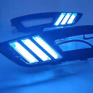 Voiture LED Feux de jour Lumière Jaune Clignotants Fonction Étanche DRL Lampe Pour <span class=keywords><strong>Ford</strong></span> <span class=keywords><strong>Focus</strong></span> 3 Mk3 2015 2016 2017 2018 - Product Image 2