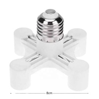 Adaptateur de douille de lampe E27 vers 3 E14 / E27 vers 4 E14, séparateur de douille de lampe, convertisseur à vis, support de lampe à induction, base de lampe