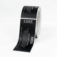 Rouleau d'autocollants personnalisés avec impression de logo Autocollants en feuille d'or blanche Etiquette de bouteille de parfum imperméable en vinyle personnalisée