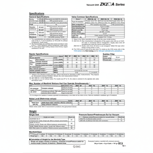 ZK2B12R5NL3A-06-J แบบจำลองหน่วยสุญญากาศอุตสาหกรรม SMC pneumatics - Product Image 1