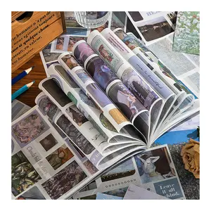 Simno 500Pcs + Arts Beroemde Schilderij Plakboek Washi Stickers Voor Geschenk Dagboek Decoratie