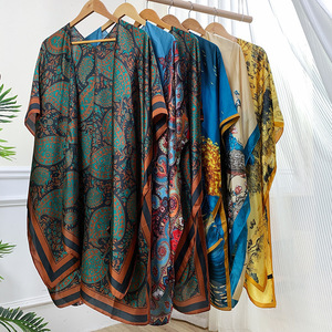 Pañuelo de Seda con Estampado Digital Elegante para Primavera y Verano, Hijab de Algodón con Estampado de Cadena, Toalla de Playa, Chal Protector Solar - Product Image 3