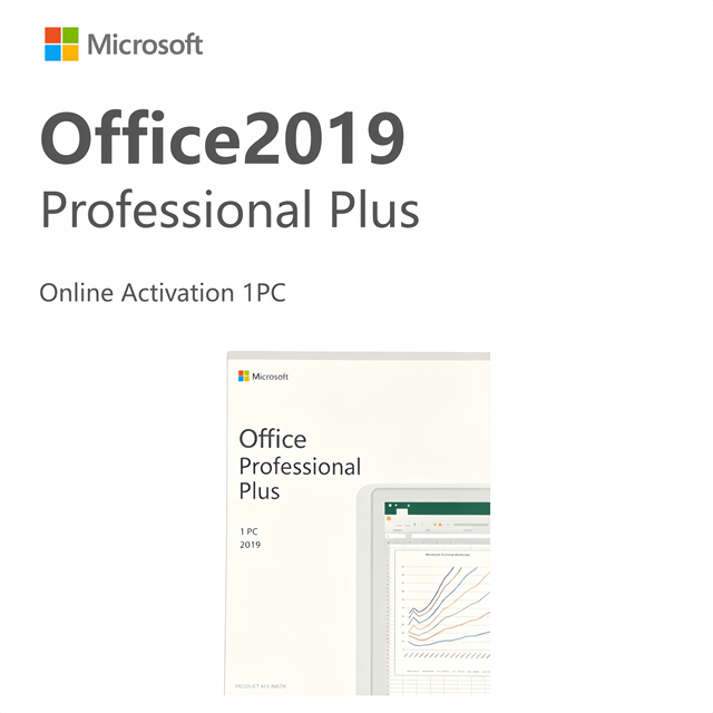 Genuine Office2019 Professional Plus 1PC Retail Online Activation Key License 2019ProPlus Digital Key Excluding Packaging Box