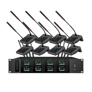 מיקרופון אלחוטי UHF מסדרת TDM108 בעל 8 ערוצים, מיקרופון אלחוטי עם מיקרופון ידני, מיקרופון דש וראשי מיקרופון לשירה ודיבור - Product Image 3