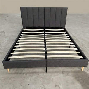 Meubles de chambre à coucher modernes et luxueux, lit double king size, cadre en bois de bouleau, revêtement en velours, lit moelleux, ensembles de lits matrimoniaux, 3-5 ans - Product Image 1