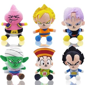 4 Peluches de guerrier anime de 8 pouces, monstres aux cheveux dorés et à la peau verte, poupées en peluche, pendentifs porte-clés pour machines à griffes, cadeaux en gros - Product Image 6