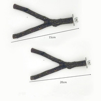 Perchoir en bois naturel pour oiseaux, support en forme de fourche d'arbre, jouet pour perroquet, peut accueillir des branches, accessoires pour cage à oiseaux
