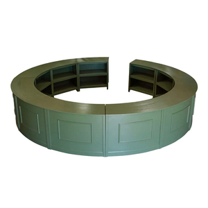 Bàn Quầy <span class=keywords><strong>Bar</strong></span> Cho Thuê Hình Tròn Lớn Bằng Gỗ Sơn Màu Đen Phong Cách Cổ Điển Cho Các Sự Kiện Và Đám Cưới - Product Image 2