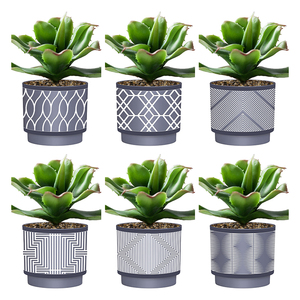 YICAI-miniplantas artificiales de Aloe, bonsái, plantas pequeñas, flores falsas, <span class=keywords><strong>mesa</strong></span> de oficina, adornos en maceta, jardín y casa - Product Image 1