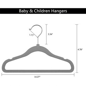 50+10 Pack Non-Slip Velvet <b>Hangers</b> Space Saving Modern Injection-Molded Plastic and Iron Material for Wardrobe - Product Image 3
