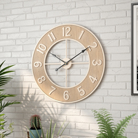 Jam Dinding Seni Besi Art Deco Digital Quartz Harga Pabrik Grosir dengan Bingkai Foto untuk Ruang Tamu