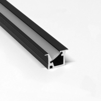 W10 H8.5mm profil encastré en alliage d'aluminium souple 45 degrés lampe oblique T5 éclairage LED pour application de diode émettrice