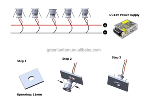 Commercial 12V minin <span class=keywords><strong>Spot</strong></span> Light <span class=keywords><strong>Mini</strong></span> <span class=keywords><strong>LED</strong></span> 1 W Downlight 12V encastré armoire lumière <span class=keywords><strong>escalier</strong></span> fête lampes - Product Image 2