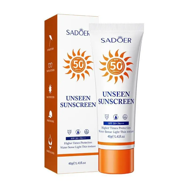 Custom Natural Sunscreen Orgânico Hidratante Impermeável Facial Whitening Proteção UV Protetor solar Tinted Gel Protetor Solar Loção