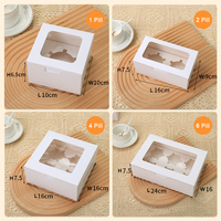 Tranche en gros 14 pouces seulement acétate Rectangle grand fromage blanc boîte à gâteau 10 pouces avec fenêtre en cercle