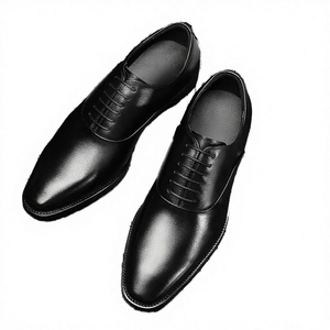 Chaussures en cuir véritable pour hommes, couleur café, à lacets, bout pointu, solides, printemps-été, bureau et carrière - Product Image 2