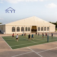 Tente de sport pour le football, résistante au vent et au feu, avec structure en alliage d'aluminium et revêtement en tissu PVC, tente extérieure très résistante