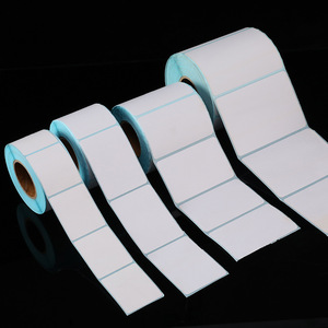 맞춤형 바코드 라벨 인쇄 종이 코팅 접착 탄소 테이프 스티커 빈 롤-25*30*40*50*60*70*80*90*100 세대 - Product Image 1
